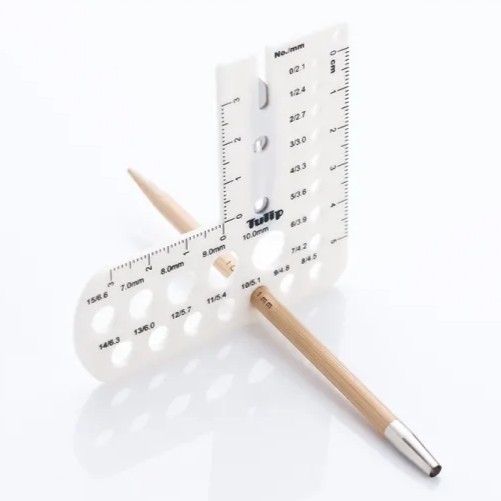 Tulip　カッター付きあみ針ゲージホワイト