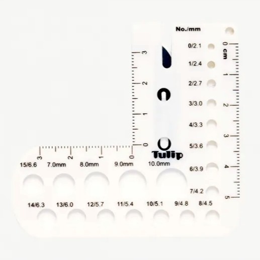 Tulip　カッター付きあみ針ゲージホワイト