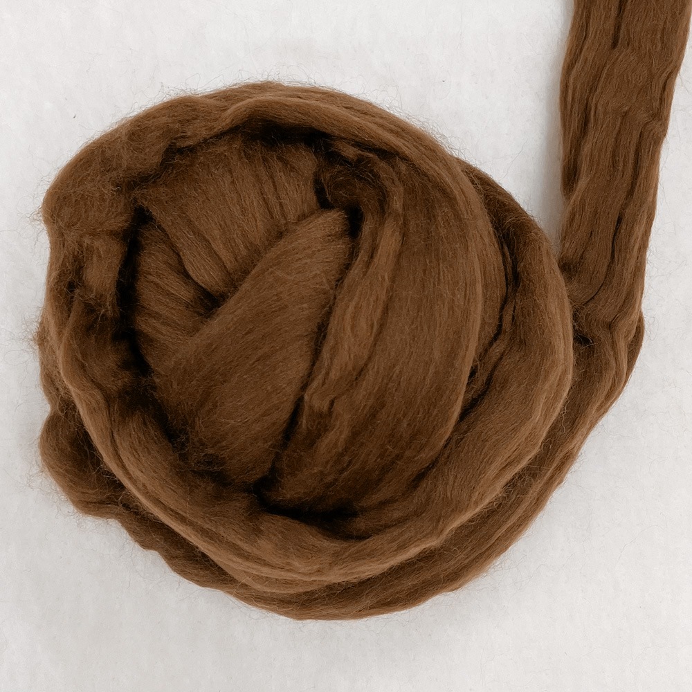 金の羊染めメリノウール 64's チョコレート