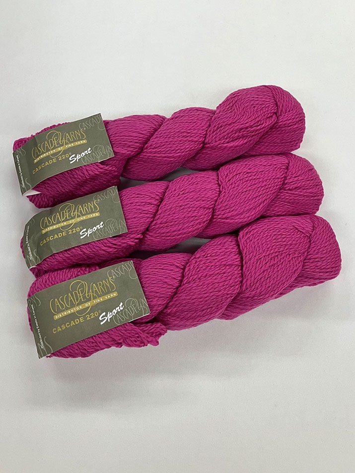 W921 ｶｽｹｰﾄﾞ ｽﾎﾟﾙﾄ 並太(Fuchsia Rose)     #1017　