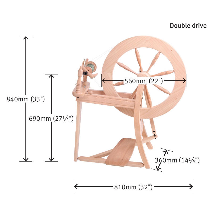 【10%off 送料無料】・アシュフォード社 トラディショナル 白木ダブルドライブ 糸車