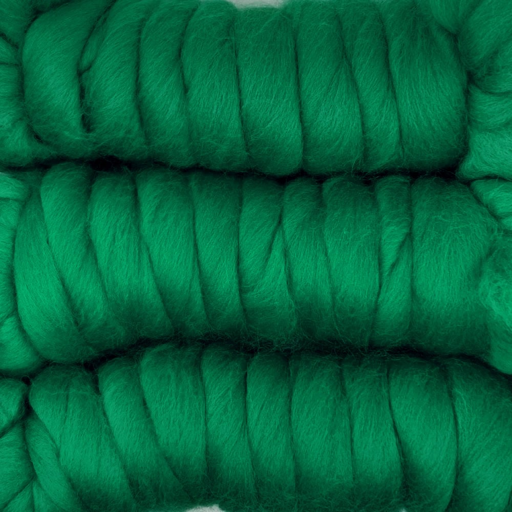 金の羊染めメリノウール 64's エメラルド
