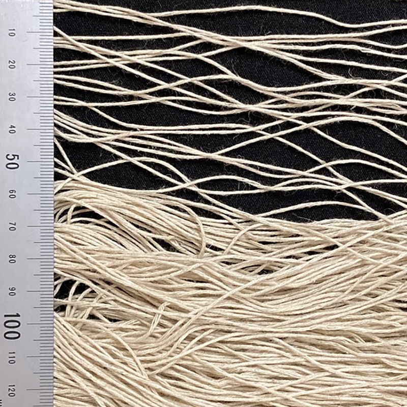 【在庫限り】LC2.綿麻混紡糸　20/2　生成　綿50％麻50％　100g綛