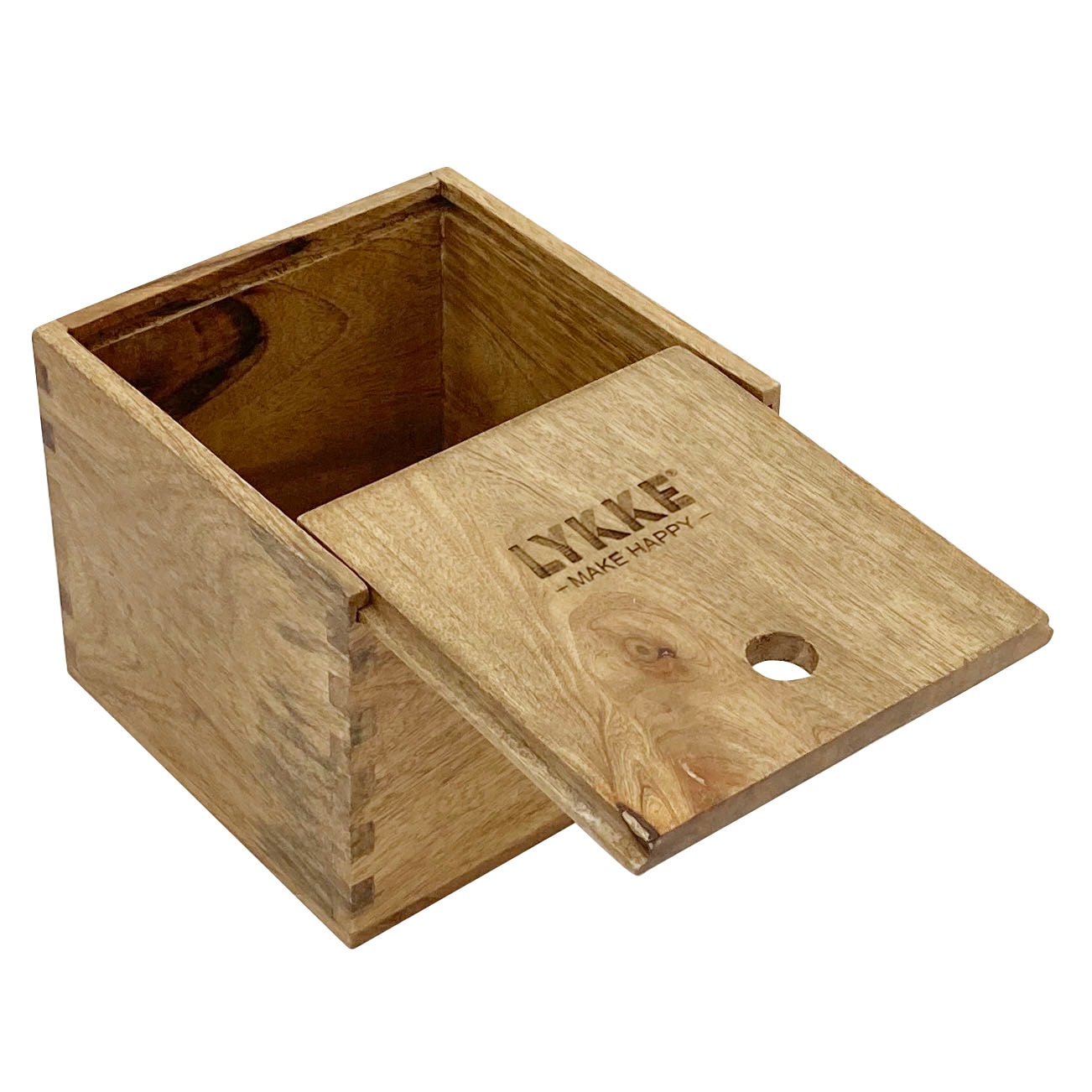 在庫限り30%off】LYKKE 木製ヤーンボックス Mango Wood 袋つき
