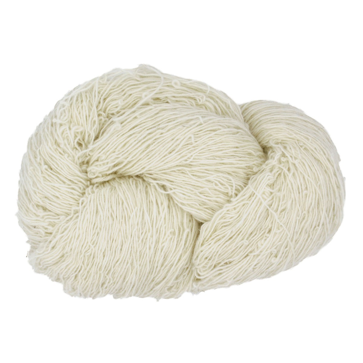 W927.ナチュラルウール糸 4/1 白(生成り) 毛100% 210g綛