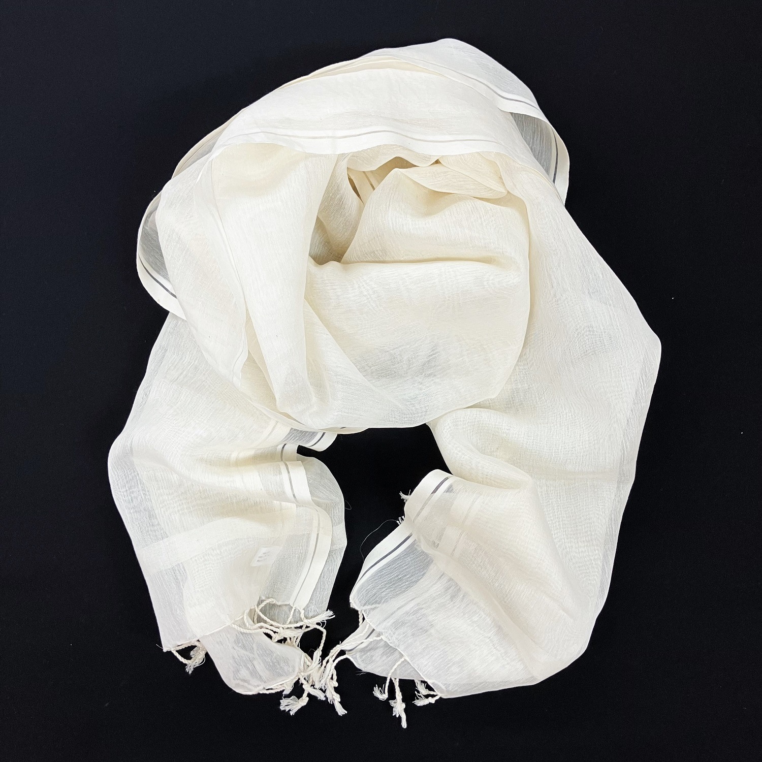 149.薄平織りショール　絹50% 綿50%