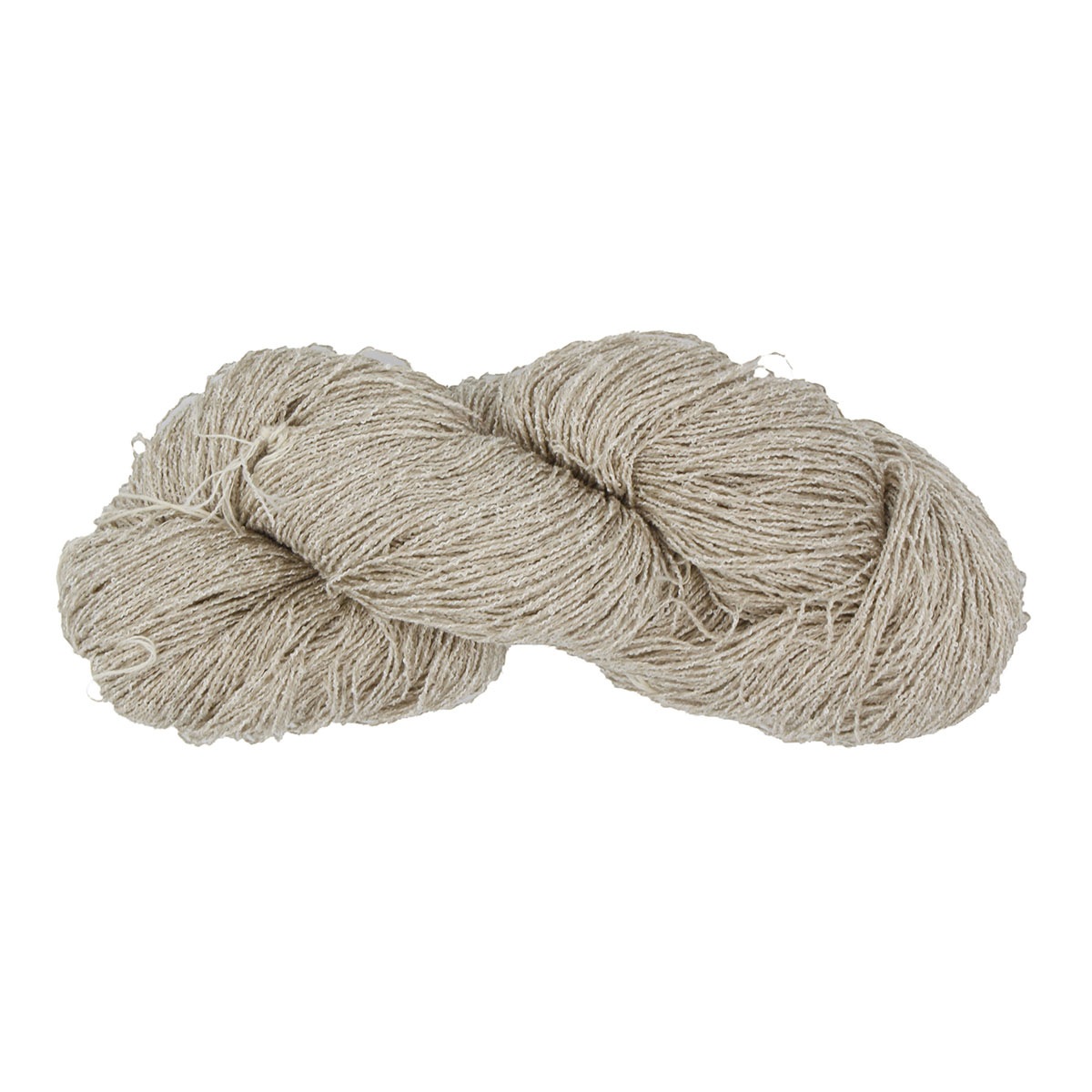 LB2.麻ブークレ杢糸 白&グレー 麻75% Re15% Ny10% 200g綛 836円/100g