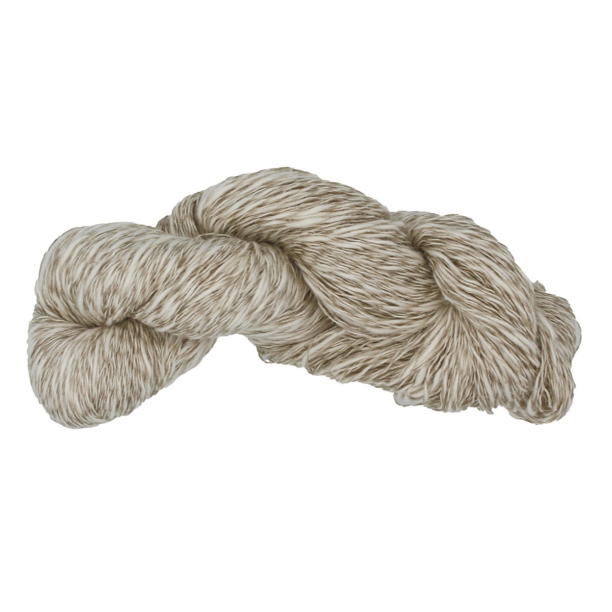 LC1.麻綿スラブ杢糸 白&グレー　麻50% 木綿50% 1１0g綛 