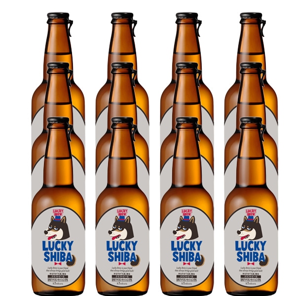 黄桜 ラッキーシバ 瓶ビール （330ml×12本） 【商品番号：8704】
