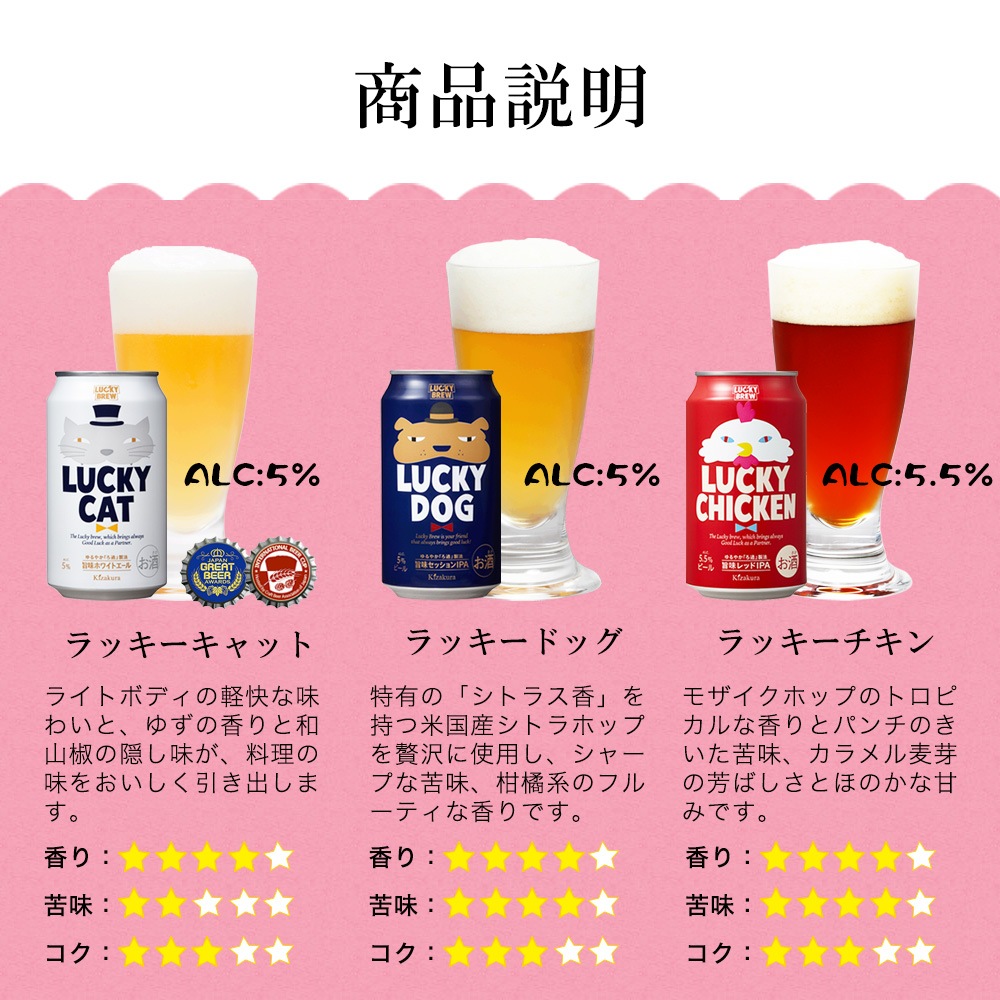 ☆★つきちゃんさま専用　四方の薫　30g　４缶セット★☆ 黄桜 Lucky Birthday BOX ( Hako Beer ) ラッキー 3種4缶セット (350ml