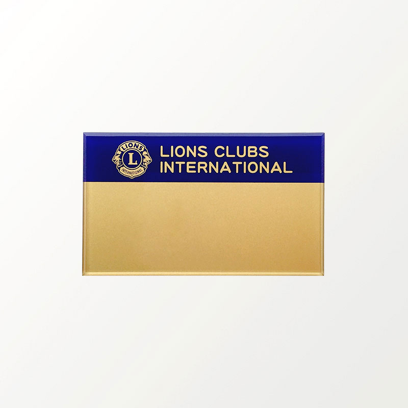 ネームプレート(ランチョンバッジ/例会名札)彫刻式・紺金｜京琳堂