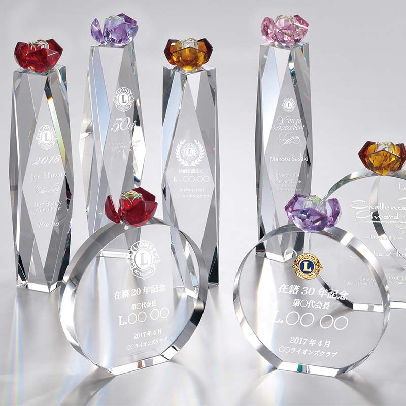  クリスタルバラ クリスタル「薔薇」｜京琳堂【ライオンズクラブ公認指定業者】