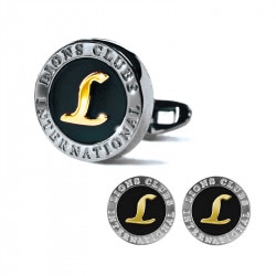 カフスリンクス「赤めのう×銀」 ｜京琳堂【ライオンズクラブ公認指定業者】