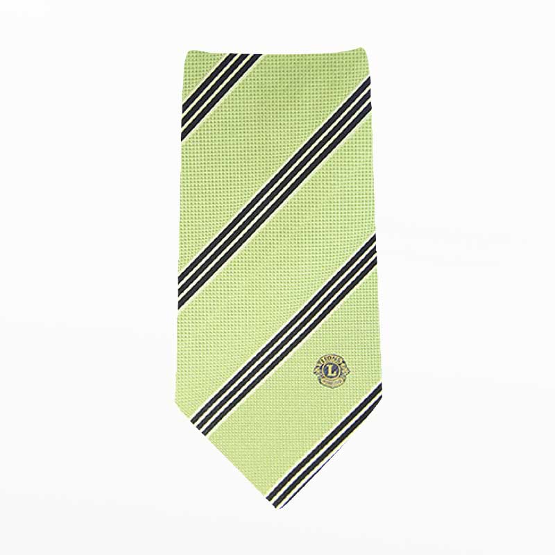 ネクタイ「スリーライン」ライトグリーン｜京琳堂【ライオンズクラブ