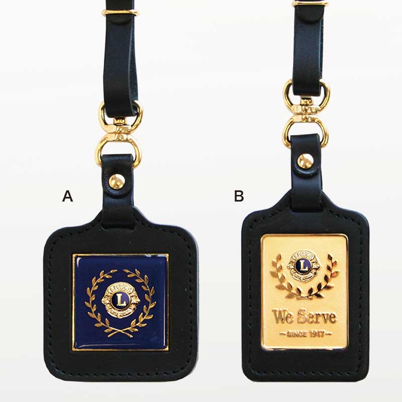 牛革製「バッグネームタグ」キーホルダー｜京琳堂【ライオンズクラブ