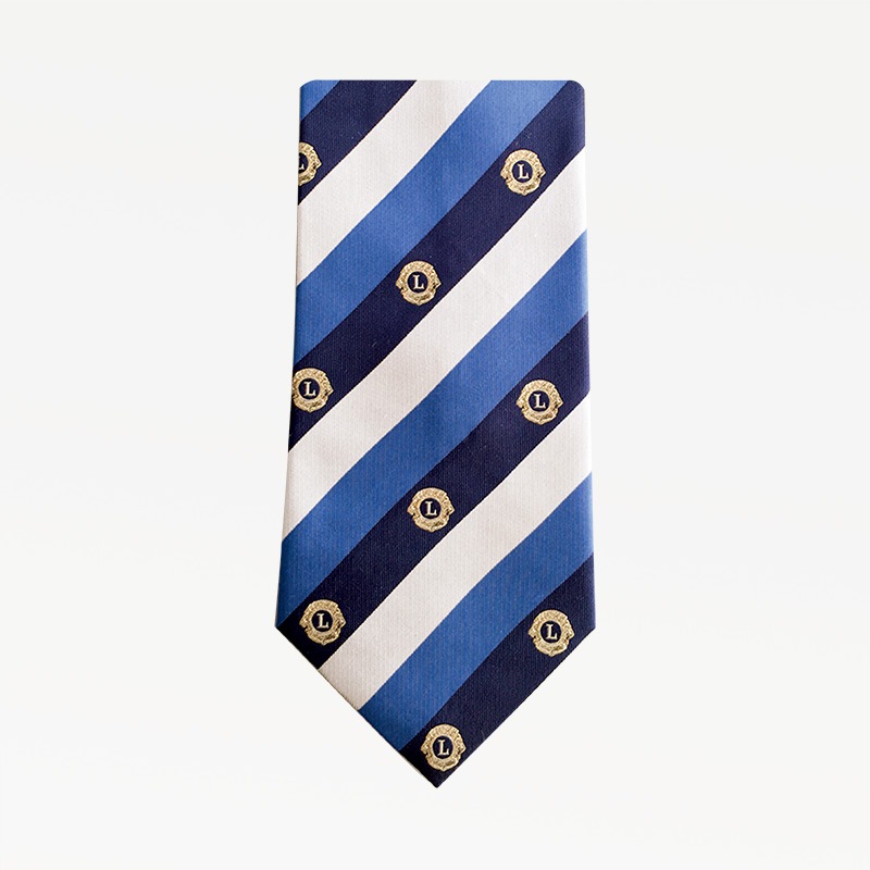 ネクタイ「レジメンタルⅢ」ブルー｜京琳堂【ライオンズクラブ公認指定