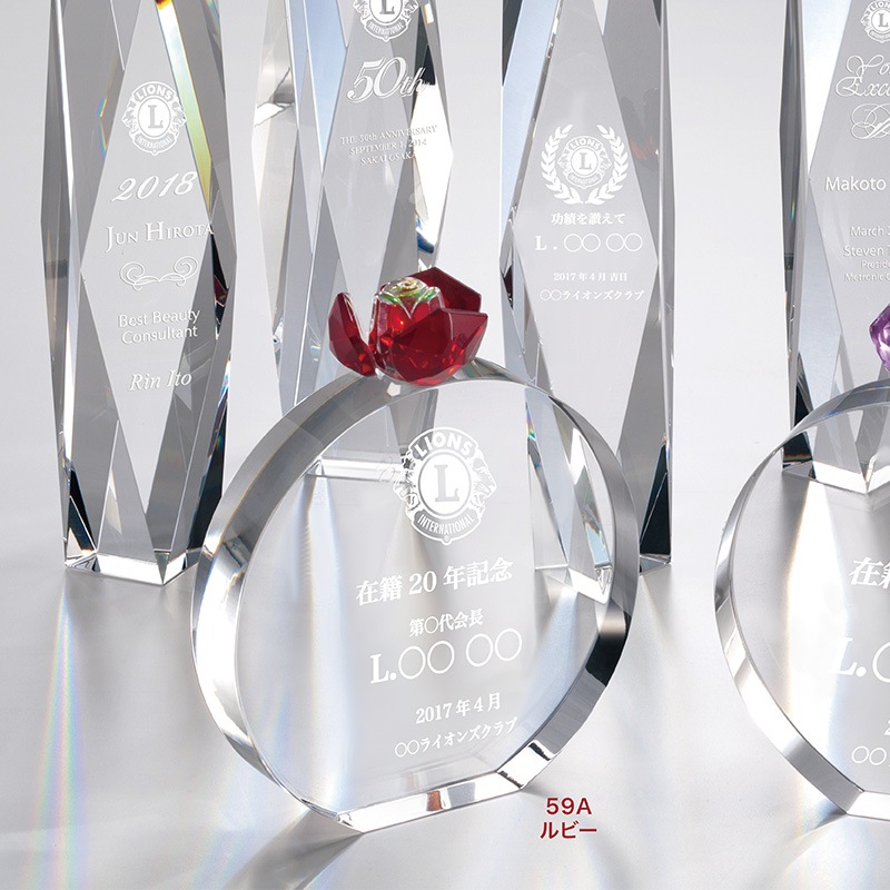 クリスタル「薔薇」｜京琳堂【ライオンズクラブ公認指定業者】