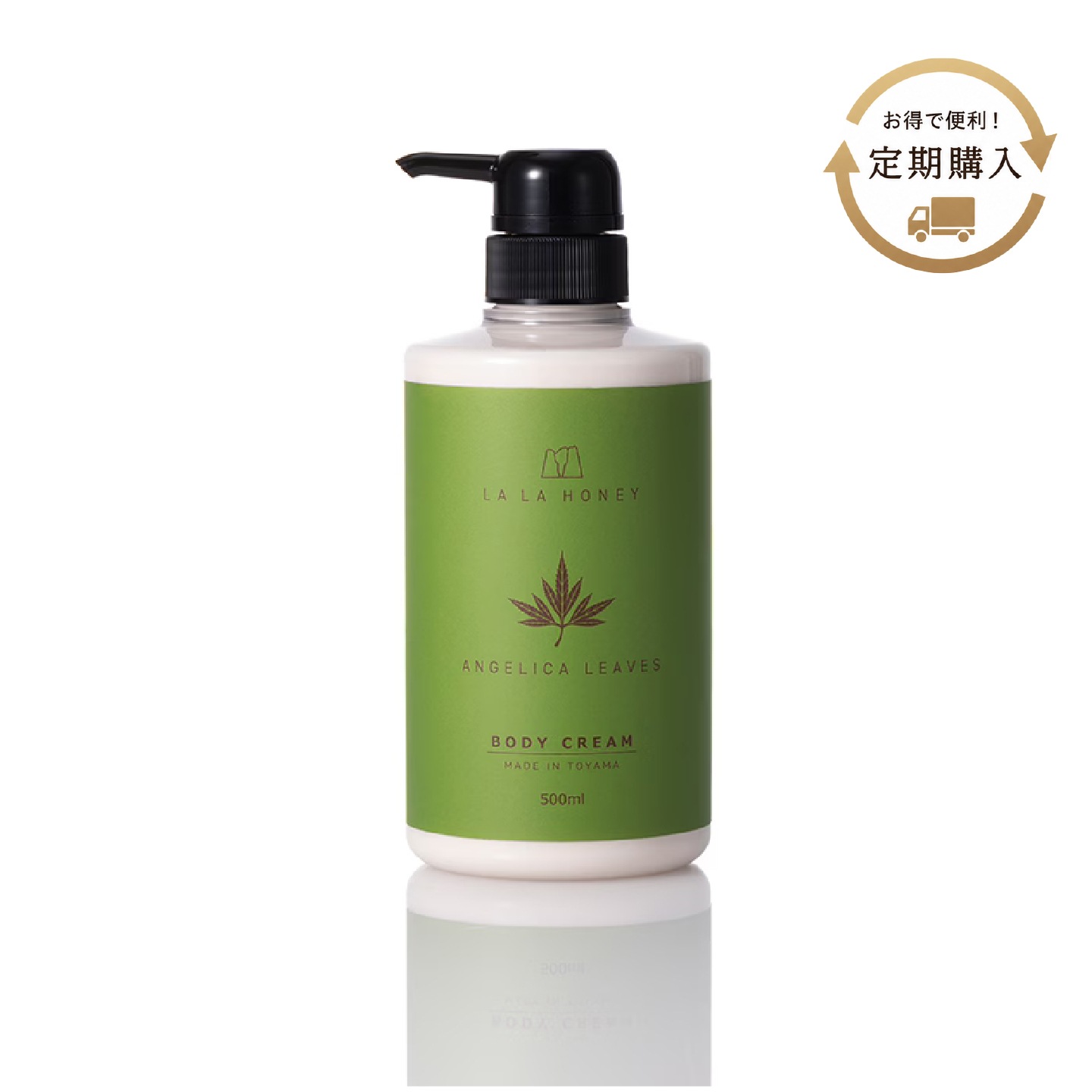 【定期購入】LALA HONEY トウキ葉 ボディクリーム 500ml