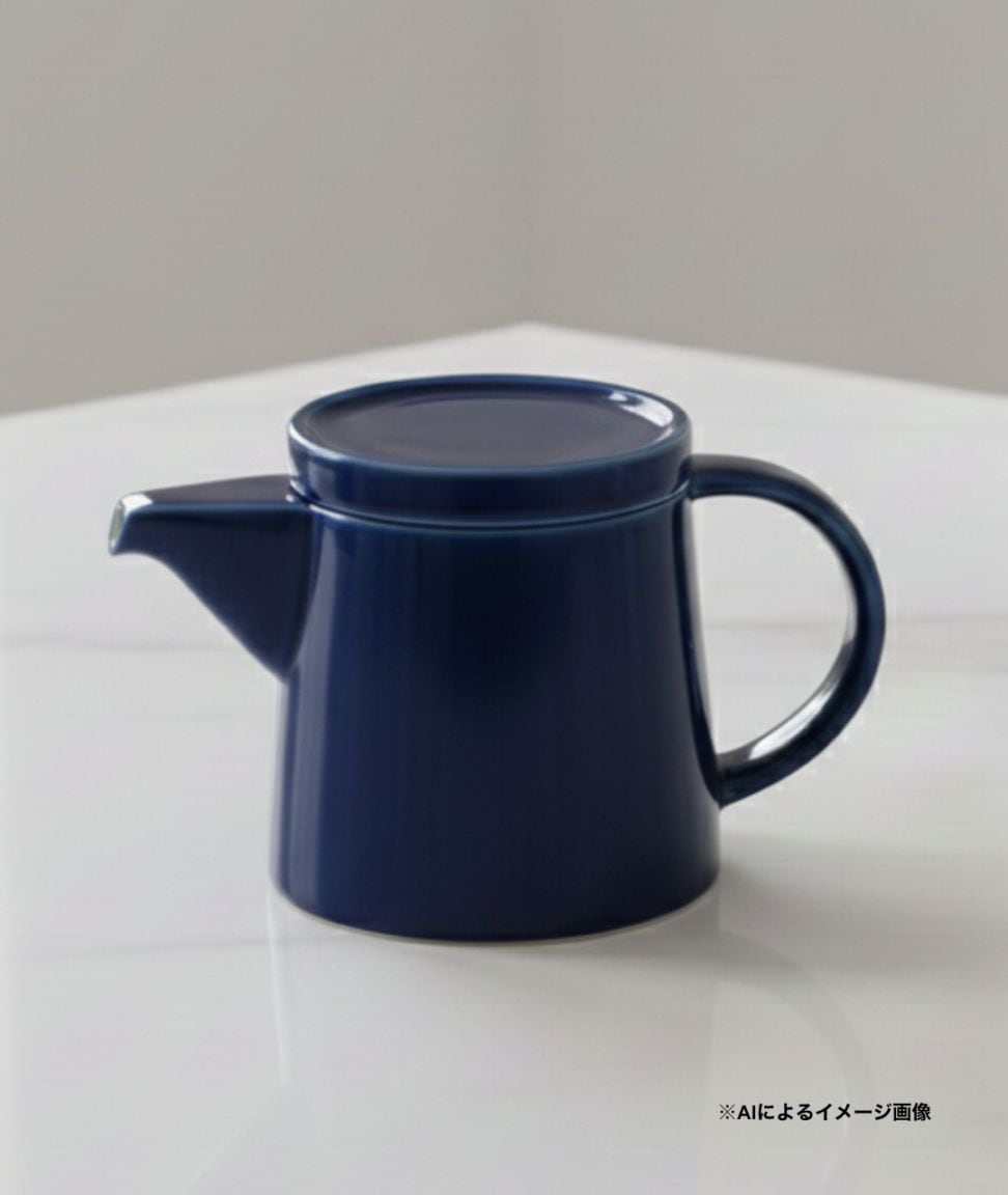 白山陶器】M型ポット ブルー｜ラムフロム - アートグッズ＆デザイン