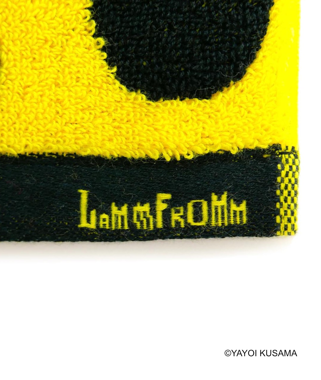草間彌生 今治タオルハンカチ [水玉(黄×黒)]｜ラムフロム - アート