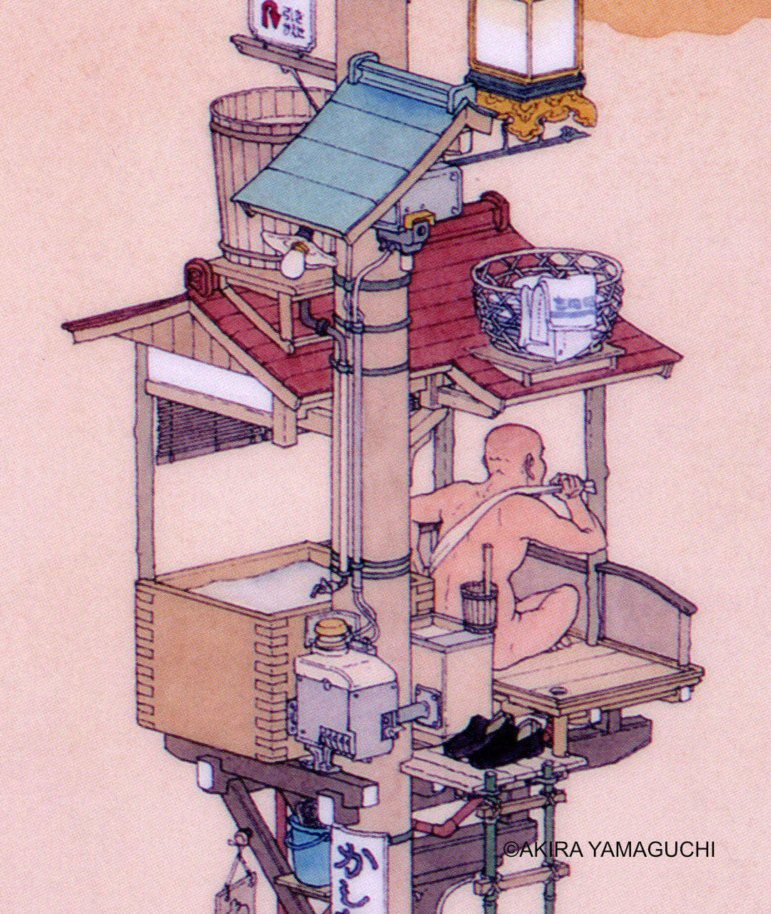 山口晃 A4クリアファイル [丁字配行形柱]｜ラムフロム - アートグッズ