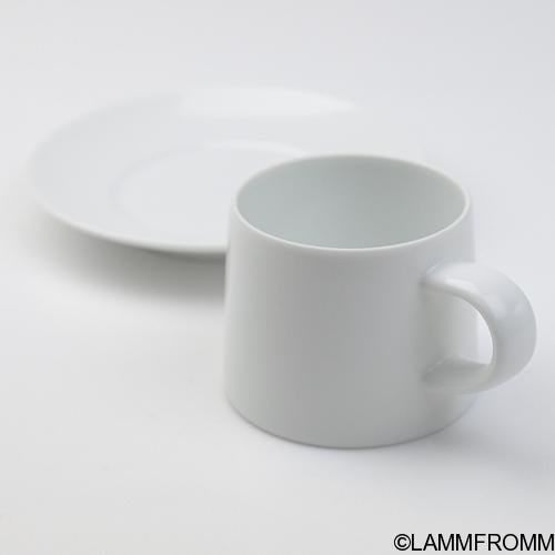 白山陶器】M型カップ＆ソーサー ホワイト｜ラムフロム - アートグッズ