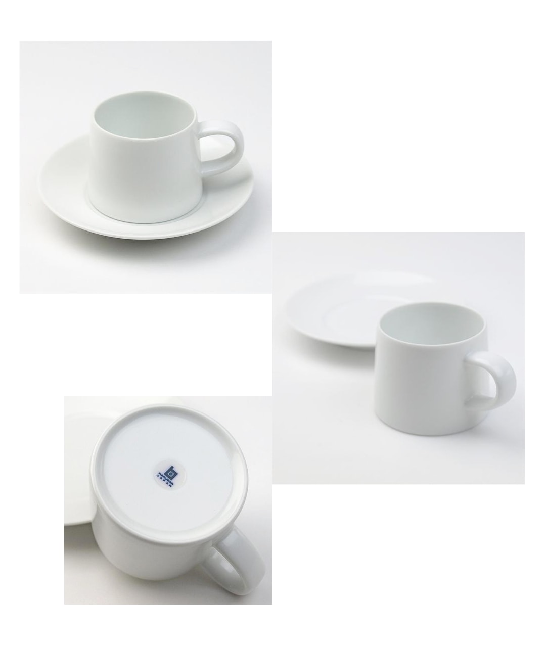 白山陶器】M型カップ＆ソーサー ホワイト｜ラムフロム - アートグッズ