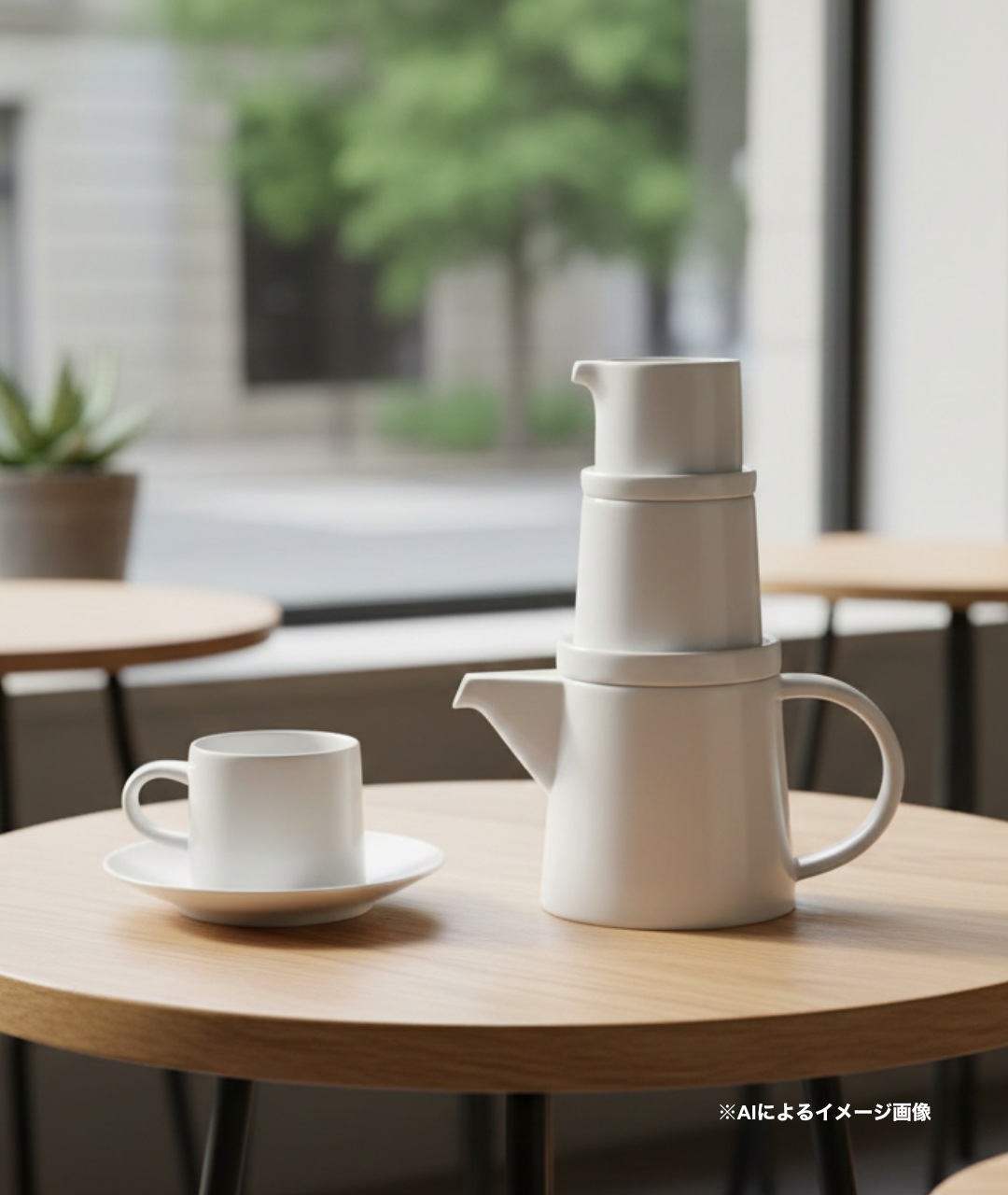 白山陶器】M型3点セット ホワイト｜ラムフロム - アートグッズ