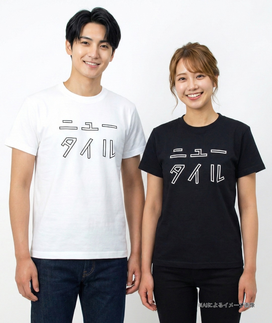 大竹伸朗 Tシャツ [ニュータイル(ホワイト)]｜展覧会グッズ