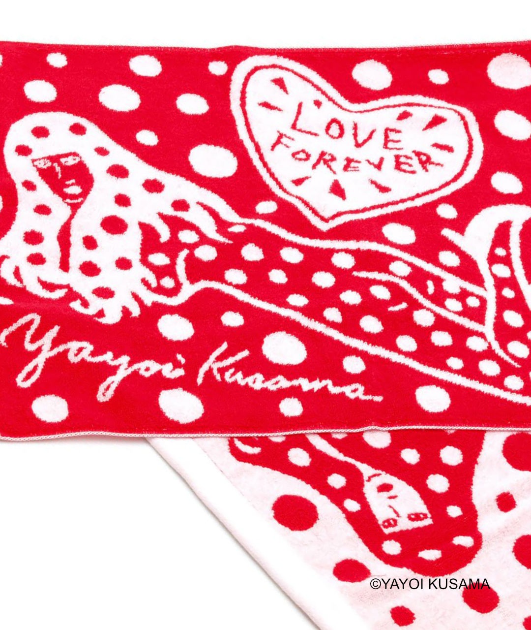 草間彌生 タオル [BODY FESTIVAL(レッド)]｜ラムフロム - アート