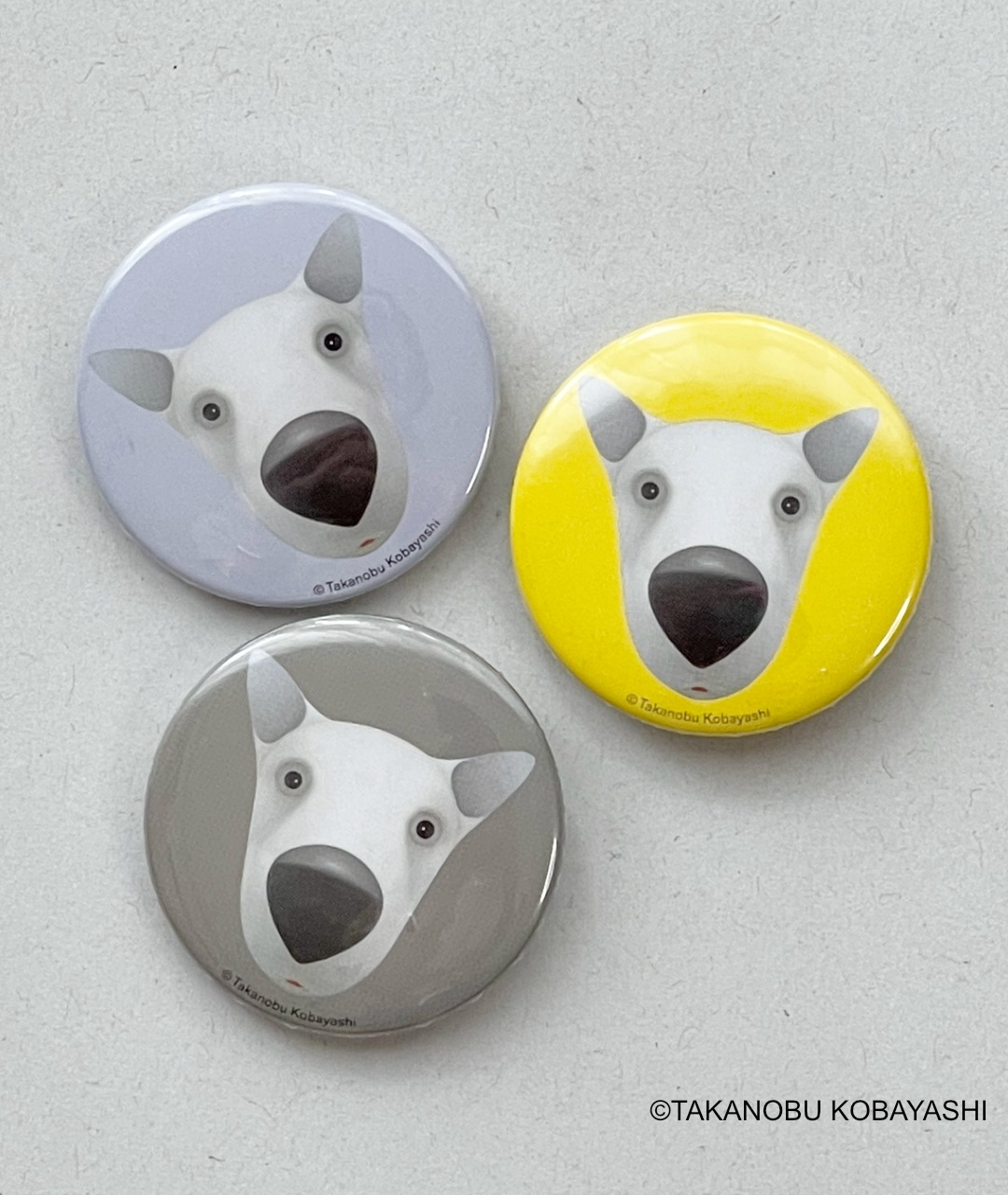 小林孝亘 缶バッジ 大 [Dog(ブルー)]｜展覧会グッズ｜ラムフロム