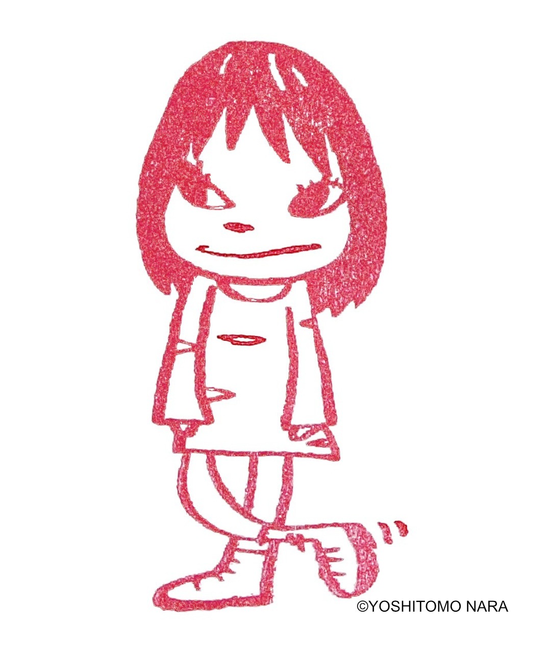 奈良美智　フォトスタンド 奈良美智 スタンプ [Nara STAMP オンナノコ(M)]｜ラムフロム