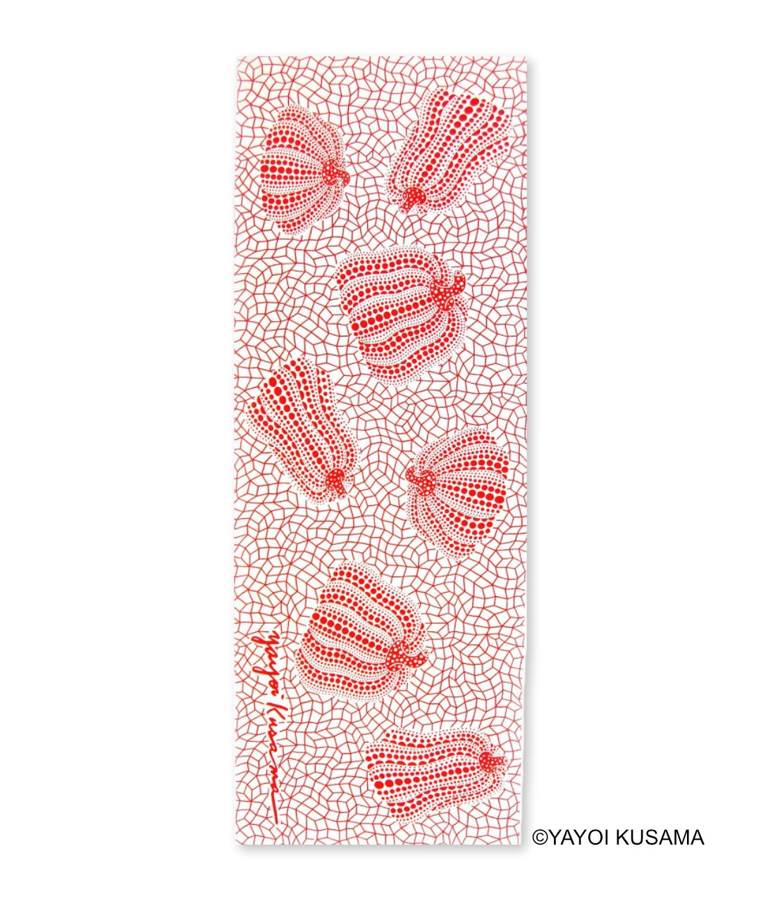 草間彌生 手ぬぐい [かぼちゃ（赤）]｜ラムフロム - アートグッズ