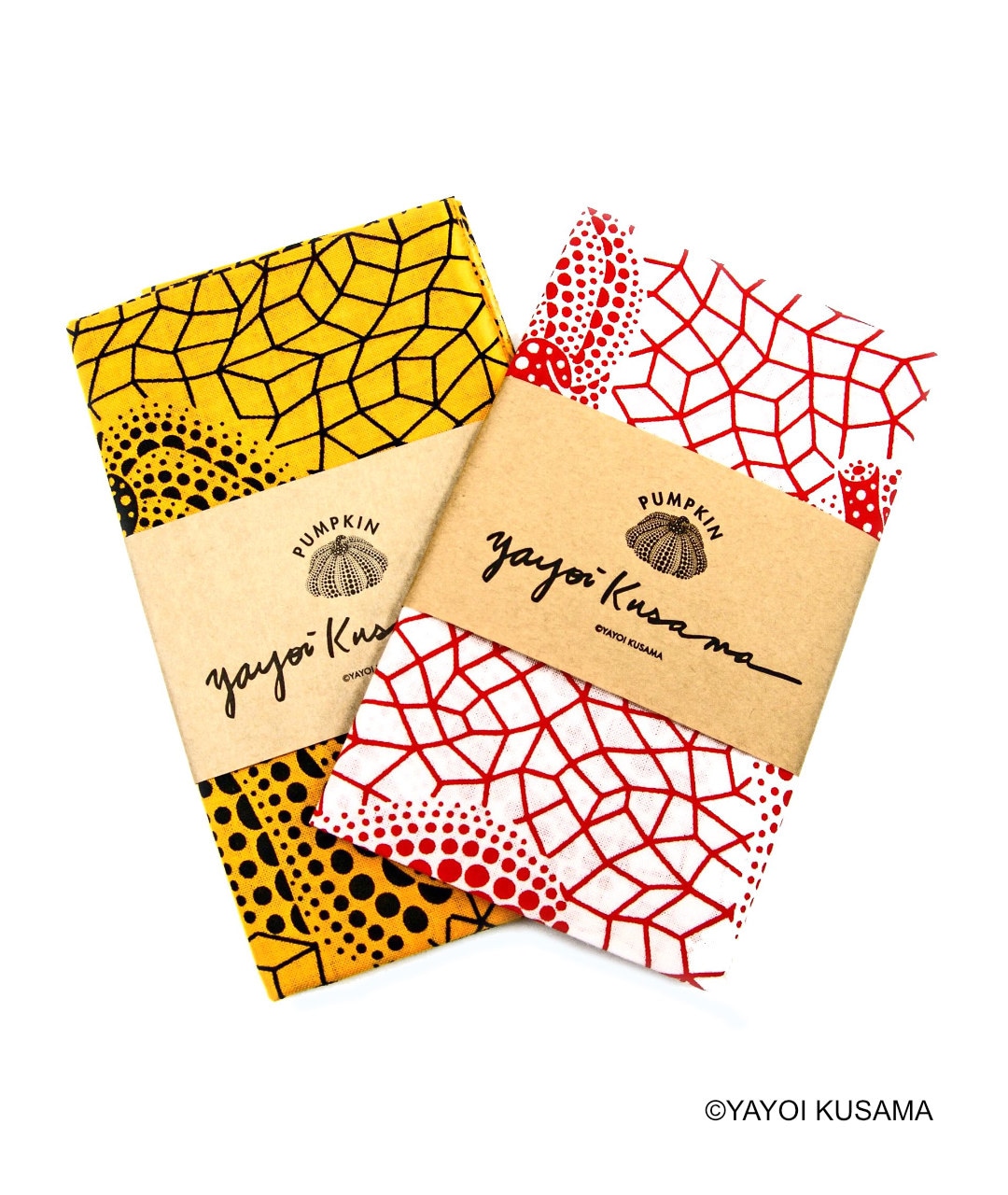 草間彌生 手ぬぐい [かぼちゃ（赤）]｜ラムフロム - アートグッズ