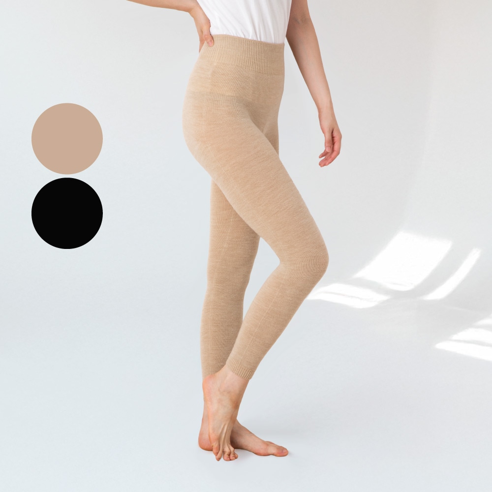 レッグウェア The Shishikui Rib knit leg /beige SENAKA AKI / BEIGE – SHISHIKUI