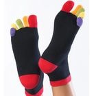 5本指ソックス 指先マルチ ショート丈 カラフルな指先 レインボー 【EU8303】23-25cm 25-27cm 27-29cm