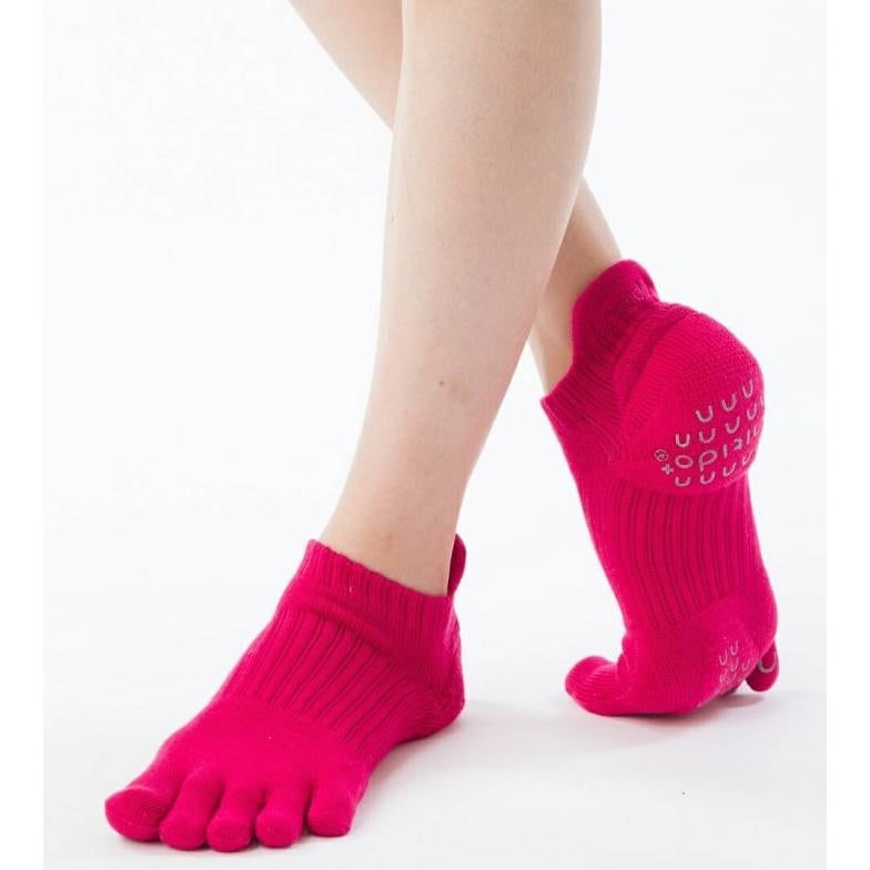 5本指ソックス Foot arch COLOR アンクル ( サポート )[110061] 21-23cm 23-25cm 25-27cm ビューティエアークッション knitido+ ニッティドプラス ヨガ ピラティス  オーガニックコットン