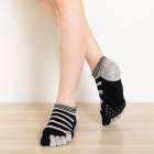 ベーシックエアークッションFoot arch バイカラーボーダー   アンクル 23-25cm 25-27cm  knitido+ 5本指ソックス [130111] 