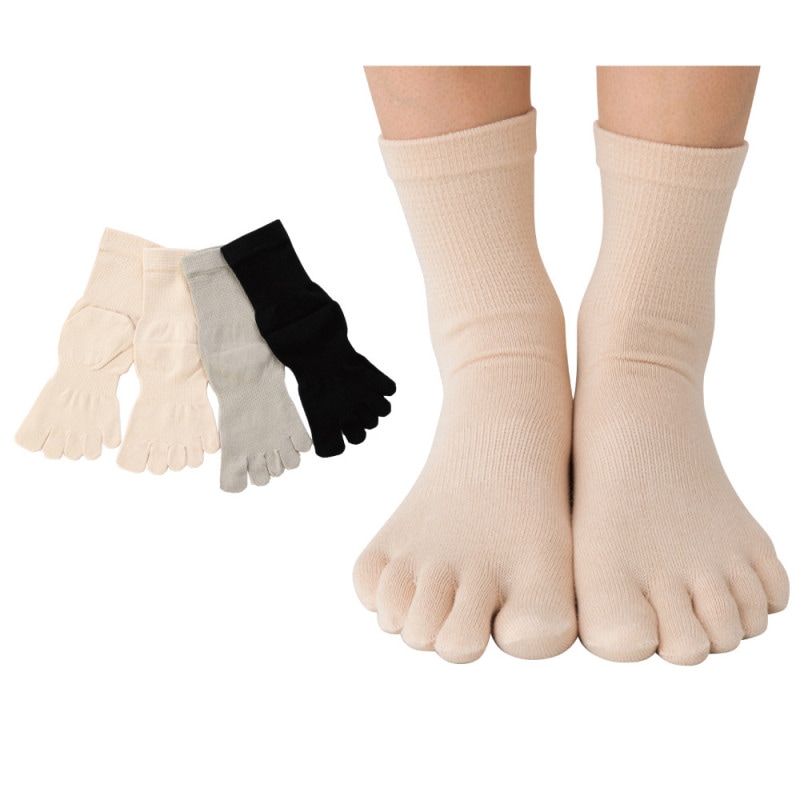 5本指ソックス 綿ハイゲージS(22-24cm)【8250】