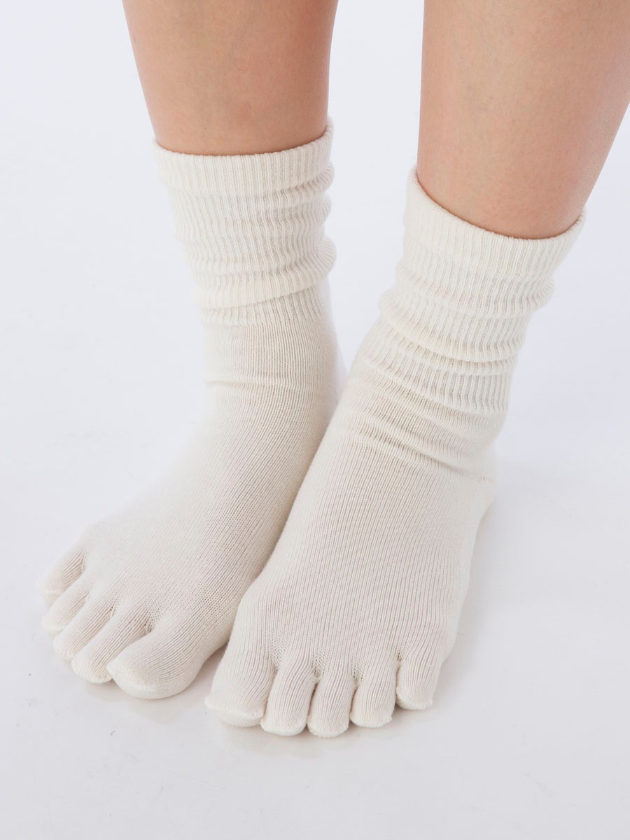 【1060ユビレッグ】ユビラックスゆったり5本指ソックス-Ｓ(22-24ｃｍ)