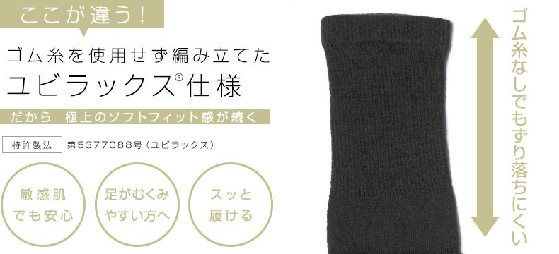 【1060ユビレッグ】ユビラックスゆったり5本指ソックス-Ｓ(22-24ｃｍ)