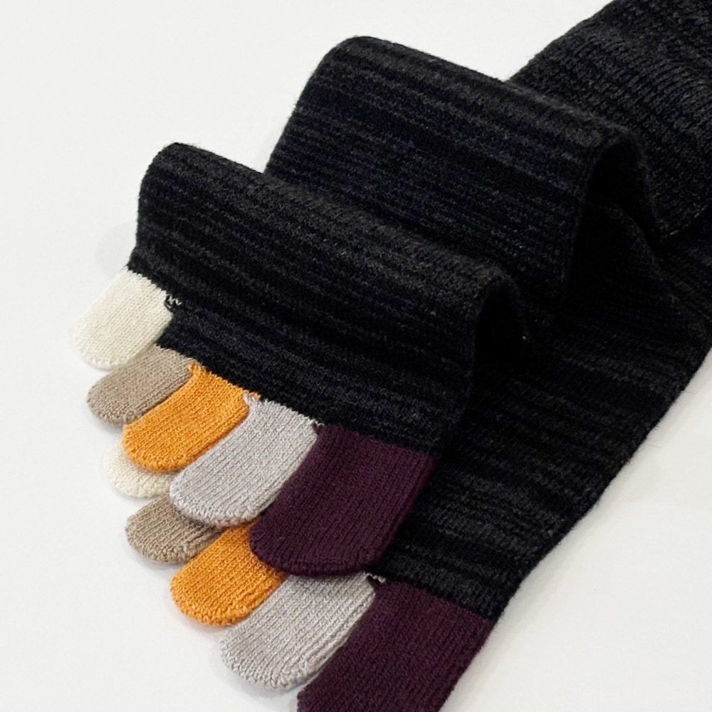 ユビラックス 指先マルチ ウール混 XS(20-22cm)S(22-24cm)M(24-26cm) 【40883】 ゆったり 五本指 五本指靴下 5本指靴下 5本指ソックス レディース メンズ 日本製
