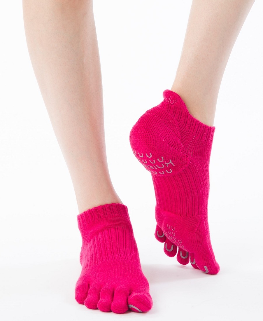 5本指ソックス Foot arch COLOR アンクル ( サポート )[110061] 21-23cm 23-25cm 25-27cm ビューティエアークッション knitido+ ニッティドプラス ヨガ ピラティス  オーガニックコットン