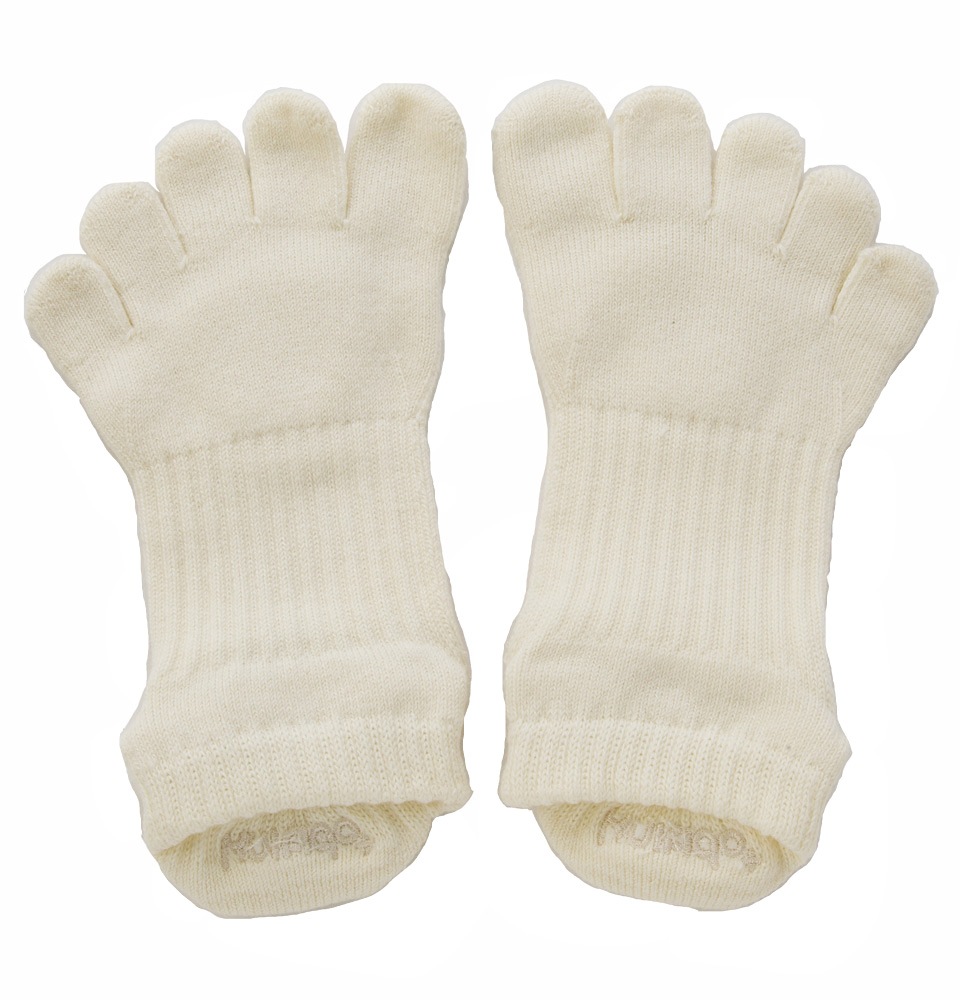 5本指ソックス Foot arch COLOR アンクル ( サポート )[110061] 21-23cm 23-25cm 25-27cm ビューティエアークッション knitido+ ニッティドプラス ヨガ ピラティス  オーガニックコットン