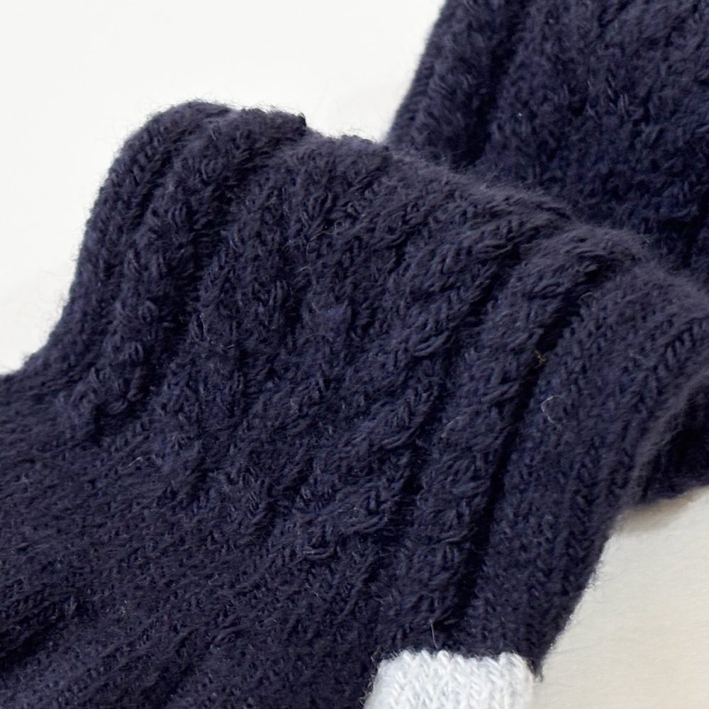 3次元アラン柄　ハイクルーカシミヤ混 S(22-24cm) 【40917】 五本指 レディース 日本製 5本指靴下 冷え 冷え取り 保温 冬用  あったか