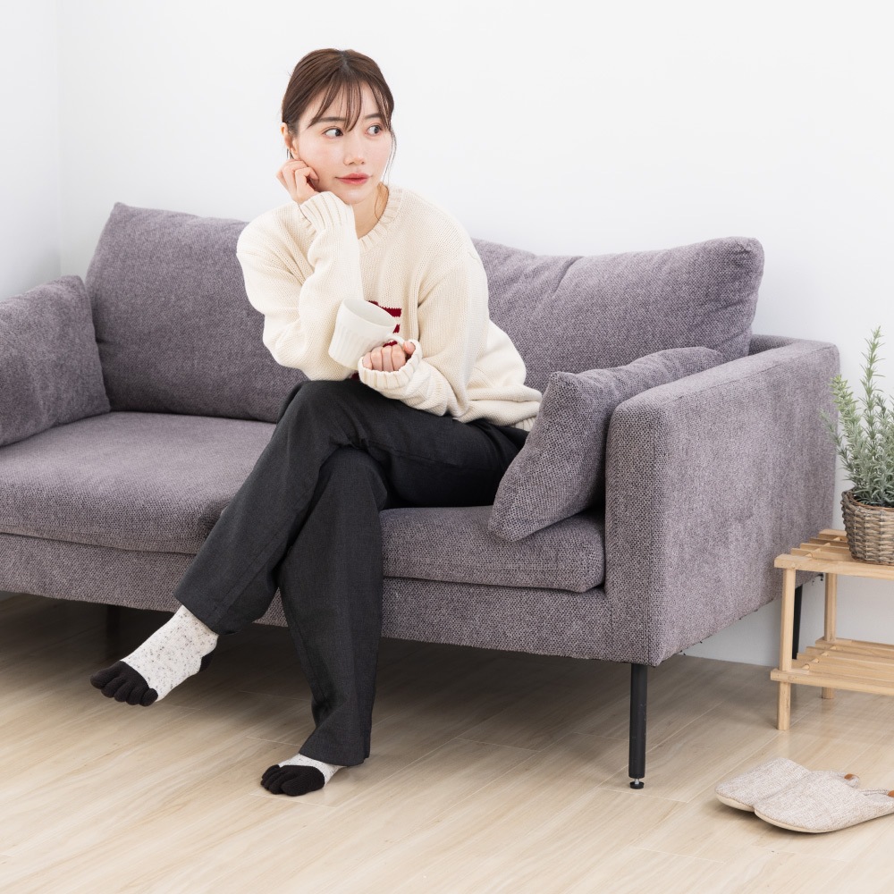 ユビラックス ネップローゲージウール混 S(22-24cm) M(24-26cm) 【40903】 ゆったり 五本指 五本指靴下 5本指靴下 5本指ソックス レディース メンズ 日本製