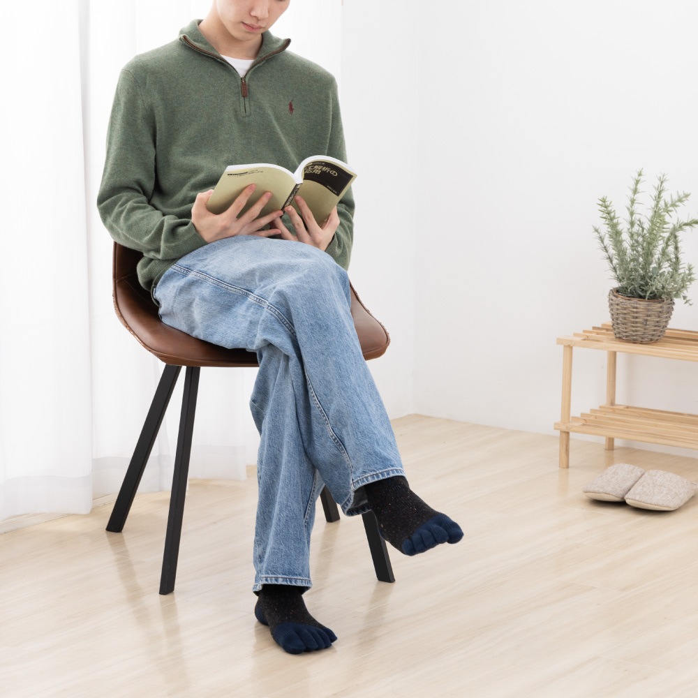 ユビラックス ネップローゲージウール混 S(22-24cm) M(24-26cm) 【40903】 ゆったり 五本指 五本指靴下 5本指靴下 5本指ソックス レディース メンズ 日本製