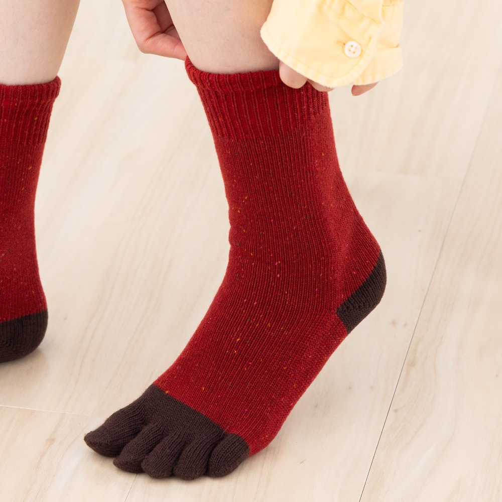 ユビラックス ネップローゲージウール混 S(22-24cm) M(24-26cm) 【40903】 ゆったり 五本指 五本指靴下 5本指靴下 5本指ソックス レディース メンズ 日本製