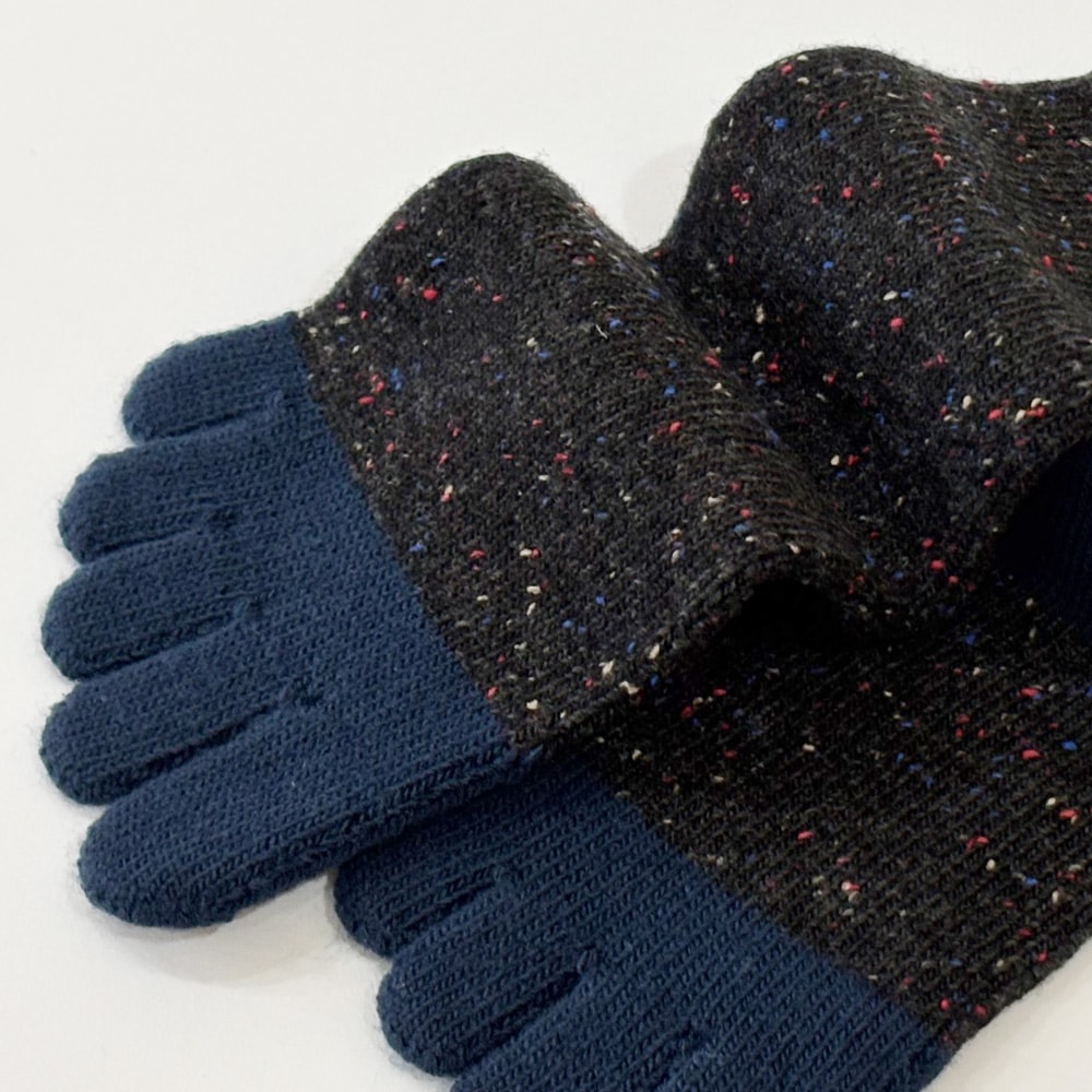 ユビラックス ネップローゲージウール混 S(22-24cm) M(24-26cm) 【40903】 ゆったり 五本指 五本指靴下 5本指靴下 5本指ソックス レディース メンズ 日本製