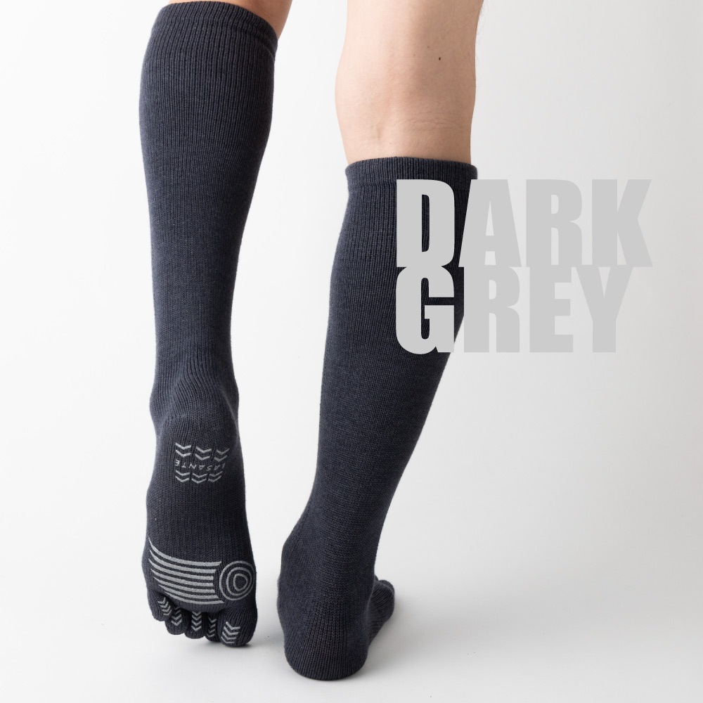 スポーツハイソックス5本指靴下S(22-24cm) M(24-26cm)【30814】 